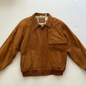 90s Marlboro Adventure Team Suede Bomber Jacket Mens Size 40